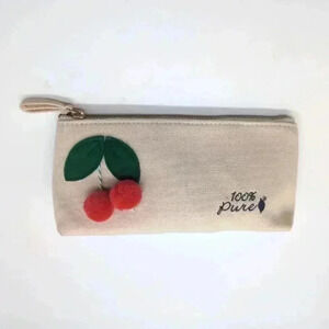 100 % Pure Cherry zipper bag Fruit Pigmented NWOT